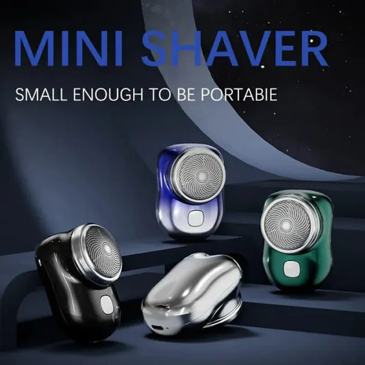 Mini USB Rechargeable Wet & Dry Electric Shaver – Silver/Blue – image 4