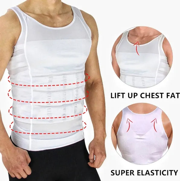 Slim N Lift Men’s Compression Shaper Vest – White – image 3