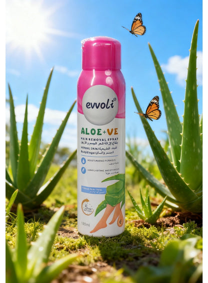 Evvoli Aloe Vera & Vitamin E Hair Removal Spray – 180ml – image 6