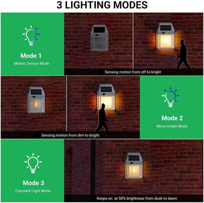 Solar Interaction Wall Lamp with Motion Sensor