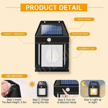 Solar Interaction Wall Lamp with Motion Sensor