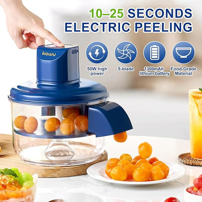 Rechargeable Electric Fruit & Vegetable Peeler – Cordless Automatic Peeler for Potatoes, Apples & More