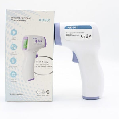 AD801 Non-Contact Infrared Forehead Thermometer – Digital 1‑Second Fever Scanner for Babies, Kids & Adults