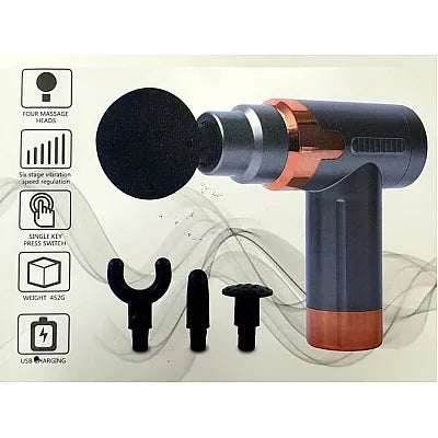 JY-760 Portable Deep-Tissue Massage Gun with 4 Heads – image 2