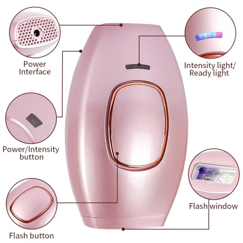IPL Laser Hair Removal Device for Women & Men | At-Home Permanent Hair Reduction | Painless Body & Face Epilator