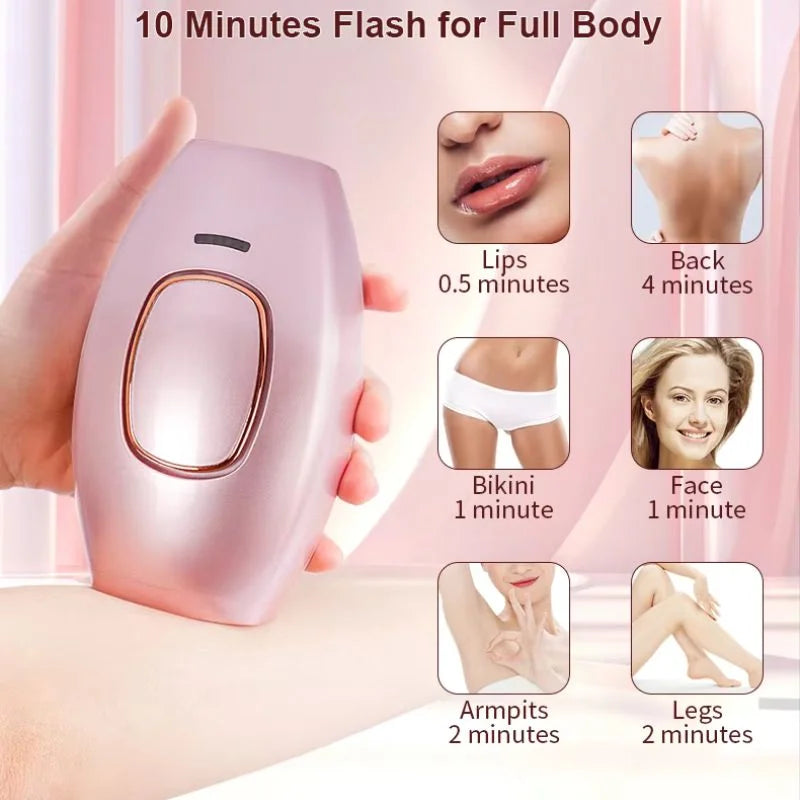 IPL Laser Hair Removal Device for Women & Men | At-Home Permanent Hair Reduction | Painless Body & Face Epilator