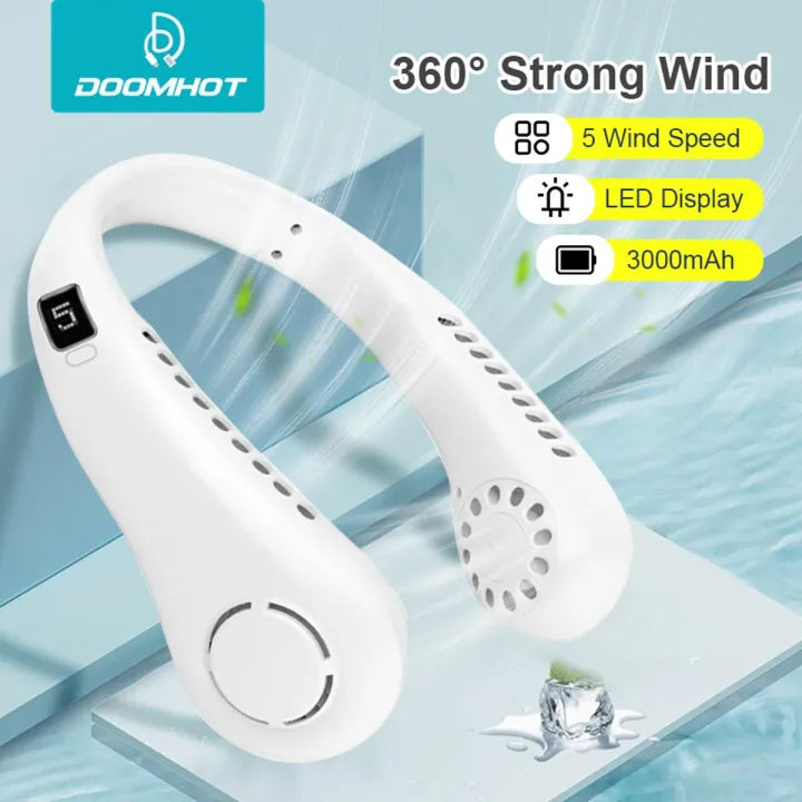Rechargeable Bladeless Wearable Neck Fan – Multi-Speed – image 3