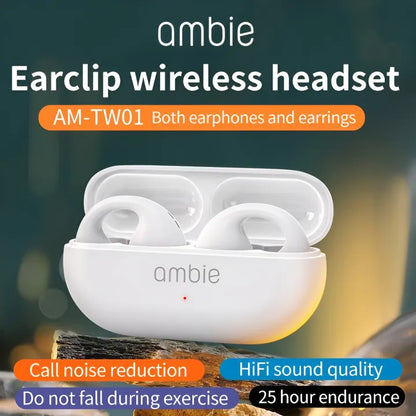 ambie Sound Earcuffs True Wireless Open-Ear Earbuds – Black – image 3