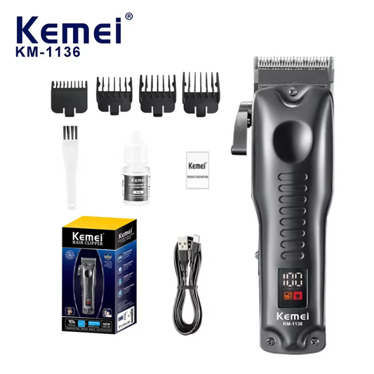 Kemei KM-1136 LCD Display Hair Clipper