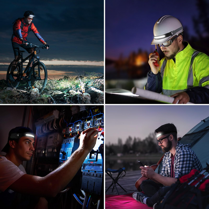 WINDFIRE Rechargeable 230° Wide Beam LED Headlamp with Motion Sensor, 5 Modes