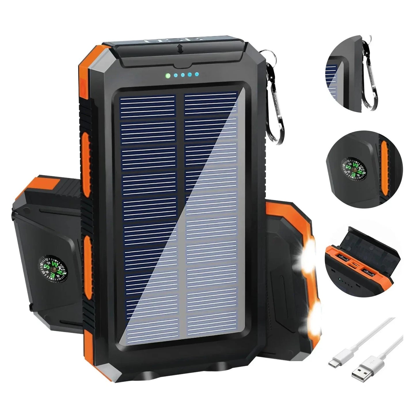 X-Treme 20,000mAh Solar Power Bank with Dual USB and Flashlight – image 1