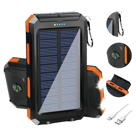X-Treme 20,000mAh Solar Power Bank with Dual USB and Flashlight – image 1