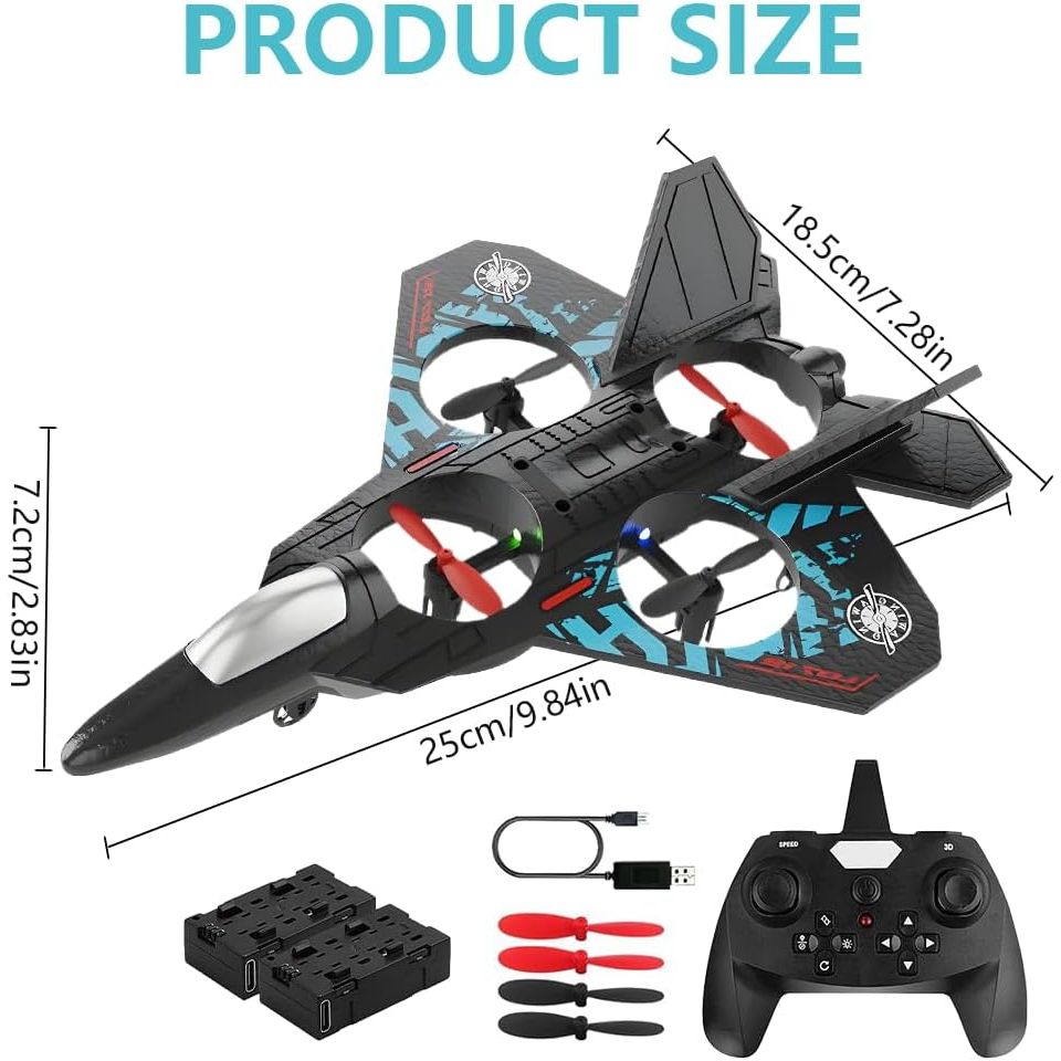 LO712 Flying Fighter Jet RC Airplane Drone – Rechargeable Battery, Durable Build, Easy Remote Control for Kids & Beginners