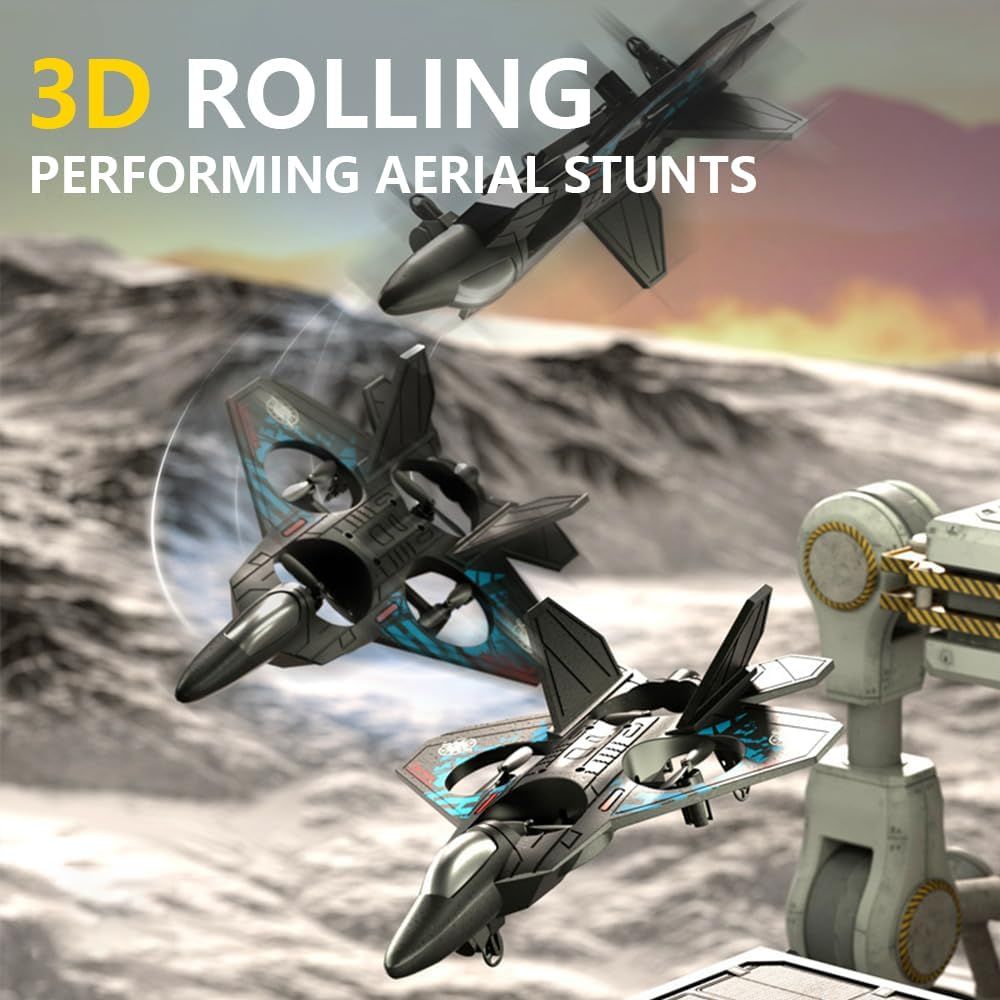 LO712 Flying Fighter Jet RC Airplane Drone – Rechargeable Battery, Durable Build, Easy Remote Control for Kids & Beginners