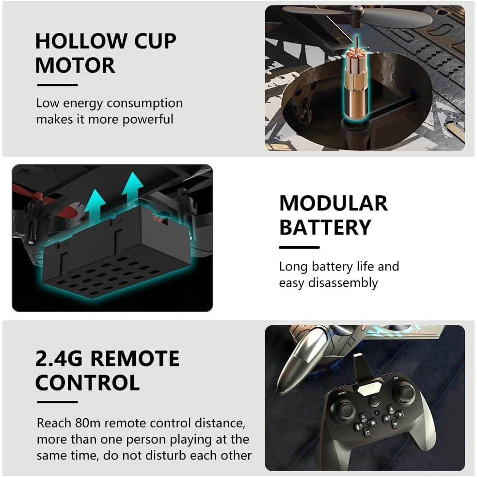 LO712 Flying Fighter Jet RC Airplane Drone – Rechargeable Battery, Durable Build, Easy Remote Control for Kids & Beginners