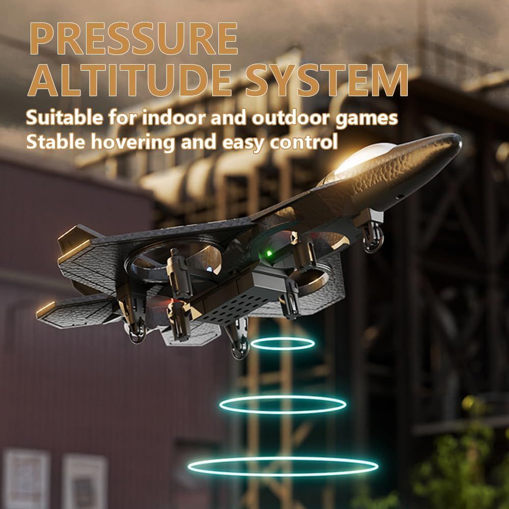 LO712 Flying Fighter Jet RC Airplane Drone – Rechargeable Battery, Durable Build, Easy Remote Control for Kids & Beginners